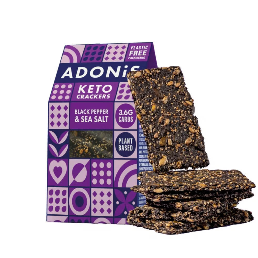 Crackers Keto Poivre noir et sel de mer ADONIS