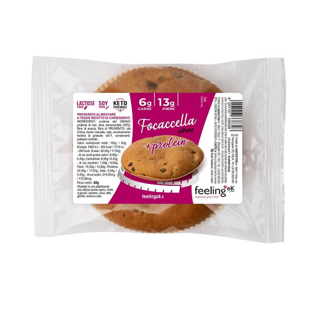 Focaccella protéinée aux Olives FeelingOk 80g