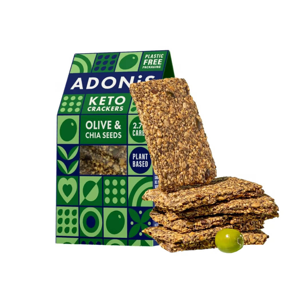 Crackers Keto Olive et graines de Chia ADONIS