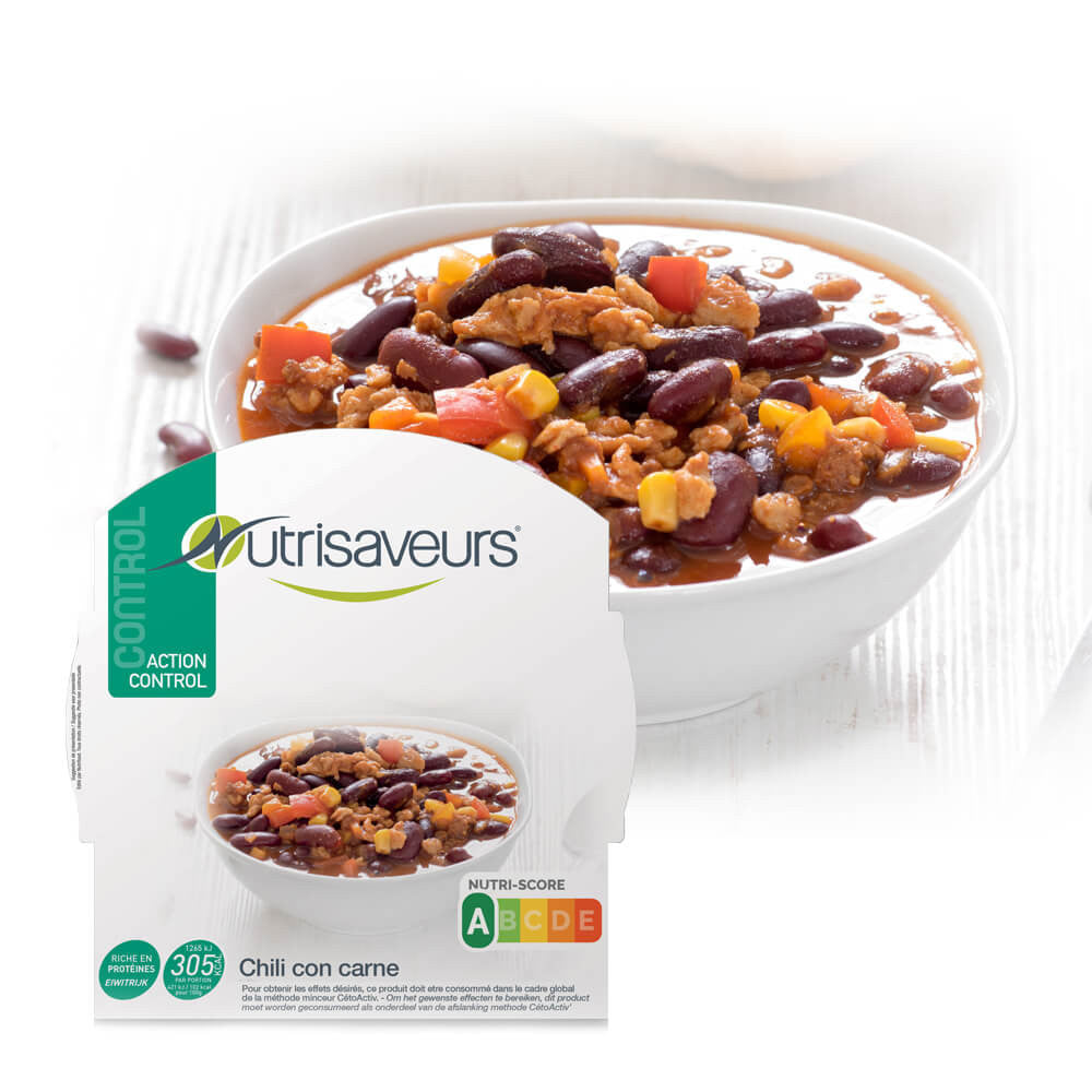 Plat cuisiné Chili con Carne phase contrôle Nutrisaveurs