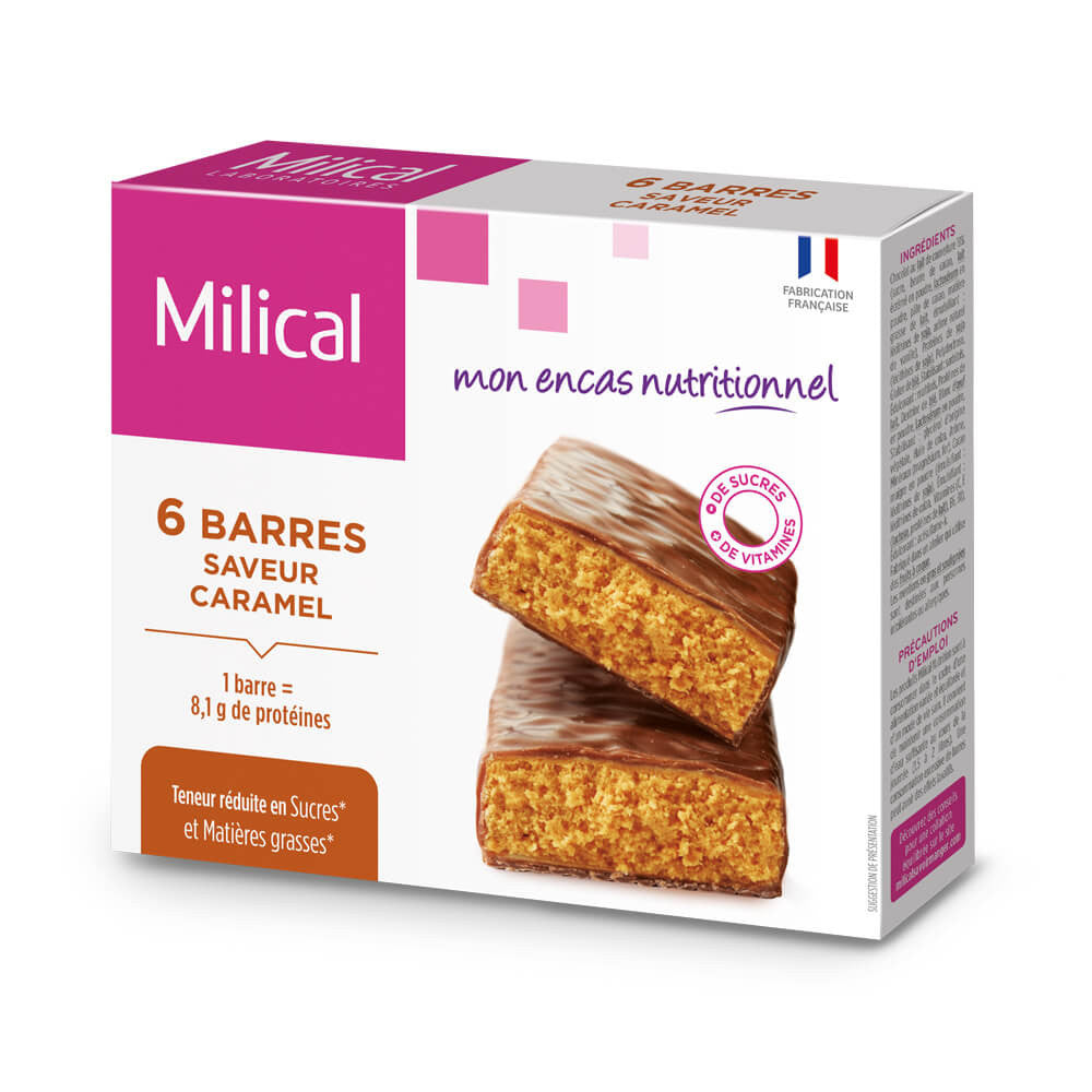 Milical Barres saveur caramel