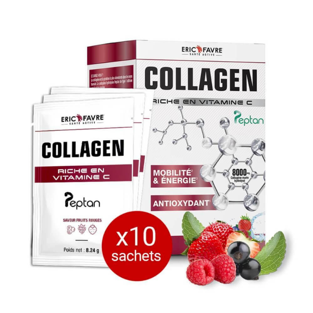 Collagen marin hydrolysé Peptan vitamine C Sachets Eric Favre