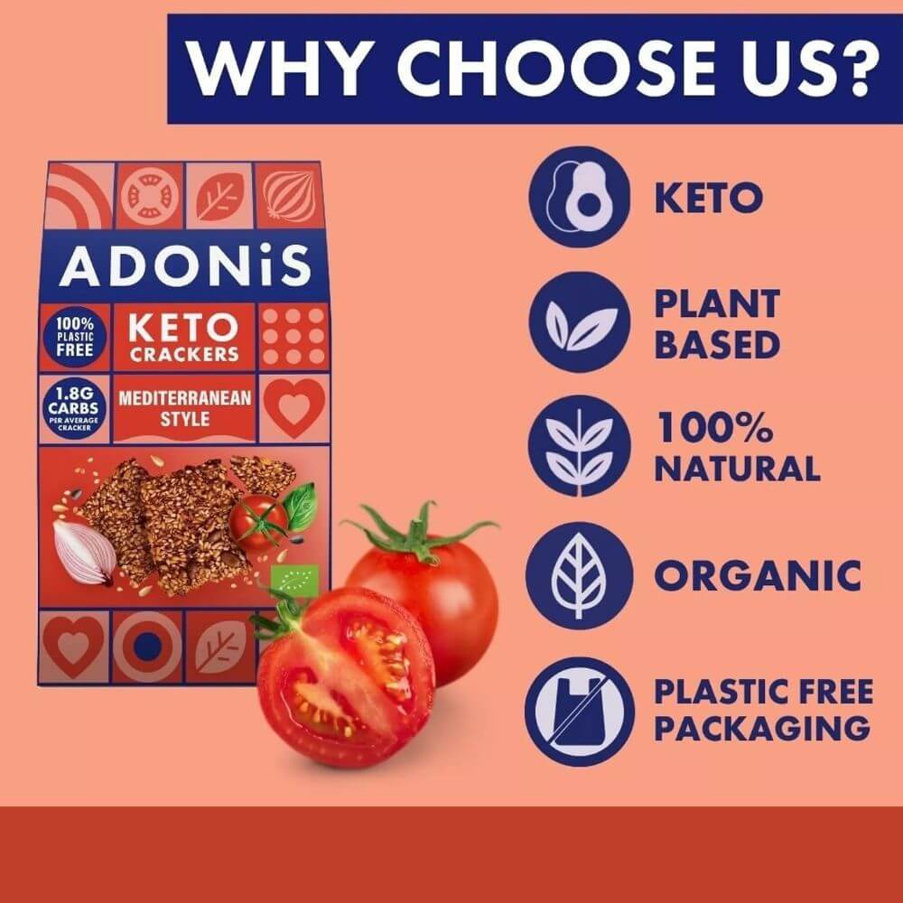 Crackers Keto style méditerranéen ADONIS