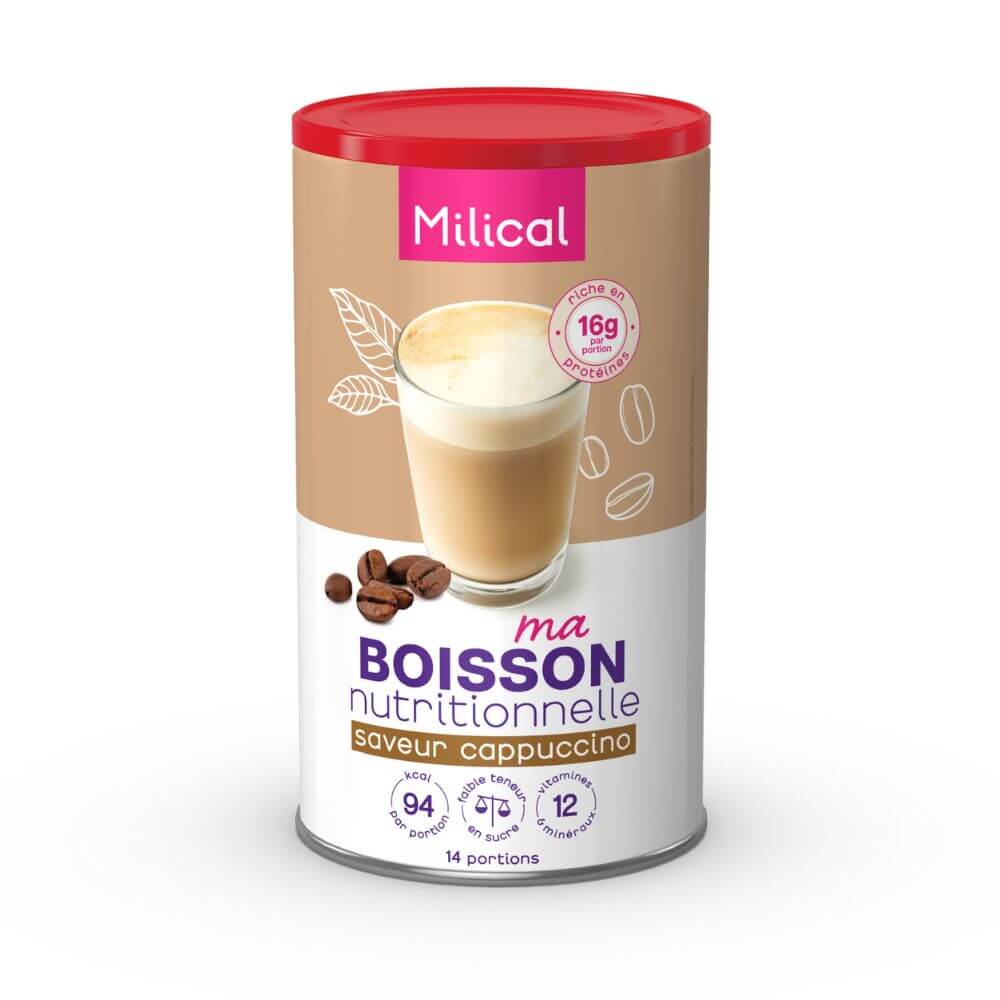 Ma Boisson Nutritionnelle Cappuccino - POT 14 boissons MILICAL