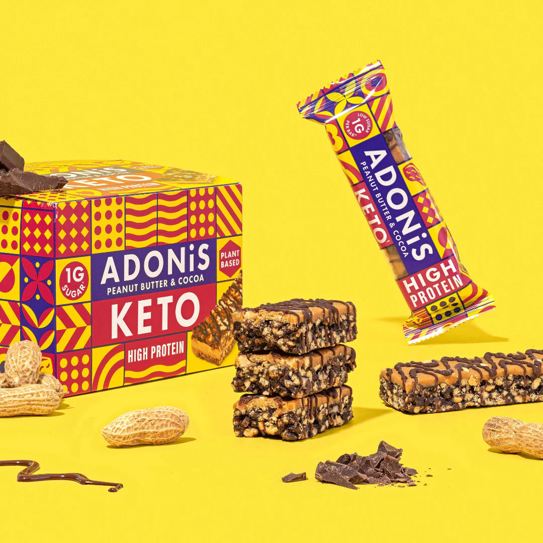 Barre keto beurre de cacahuète et chocolat 45g Adonis