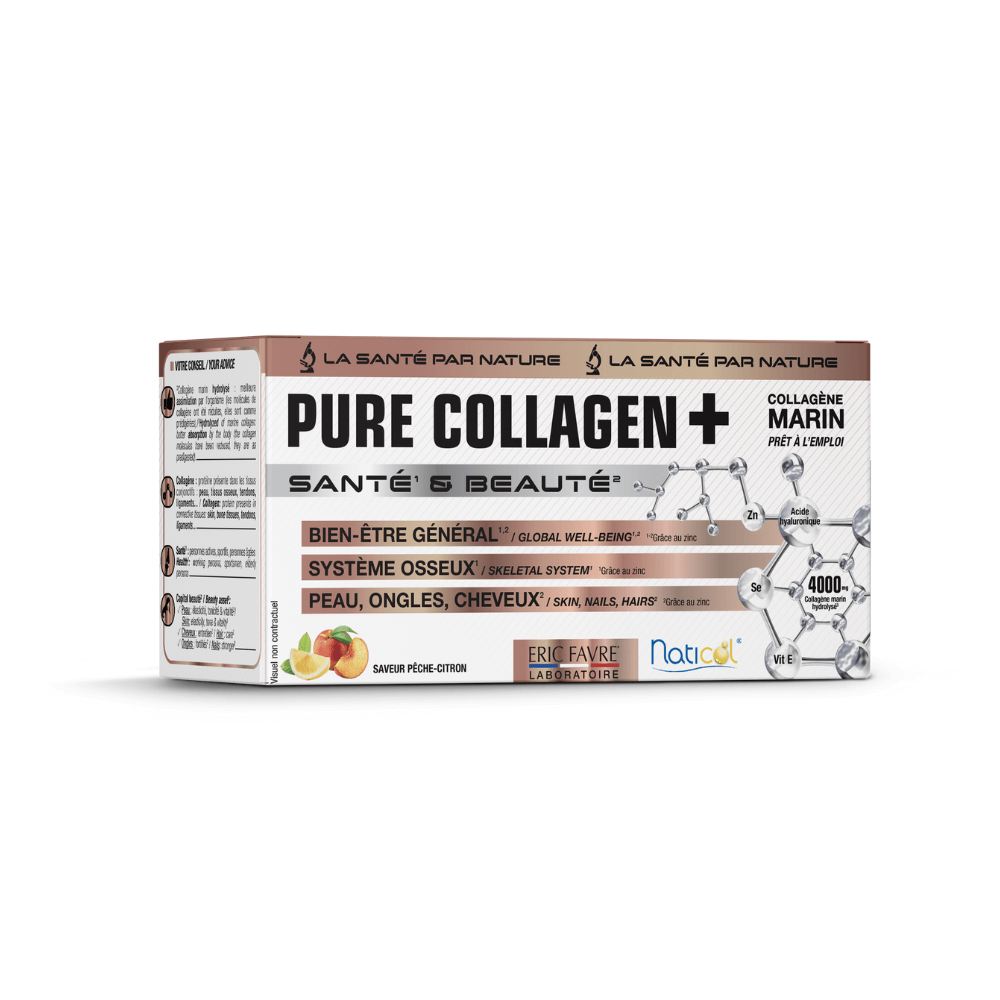 Pure Collagen + Formule liquide Pêche Citron Eric Favre Laboratoire