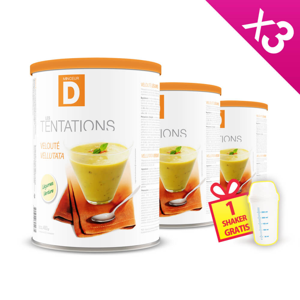 Velouté protéiné Légumes en Pot 400g MinceurD - LOT DE 3 + shaker offert