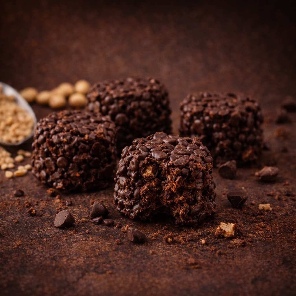 Bouchées protéinées croquantes saveur chocolat noir à l'unité MinceurD