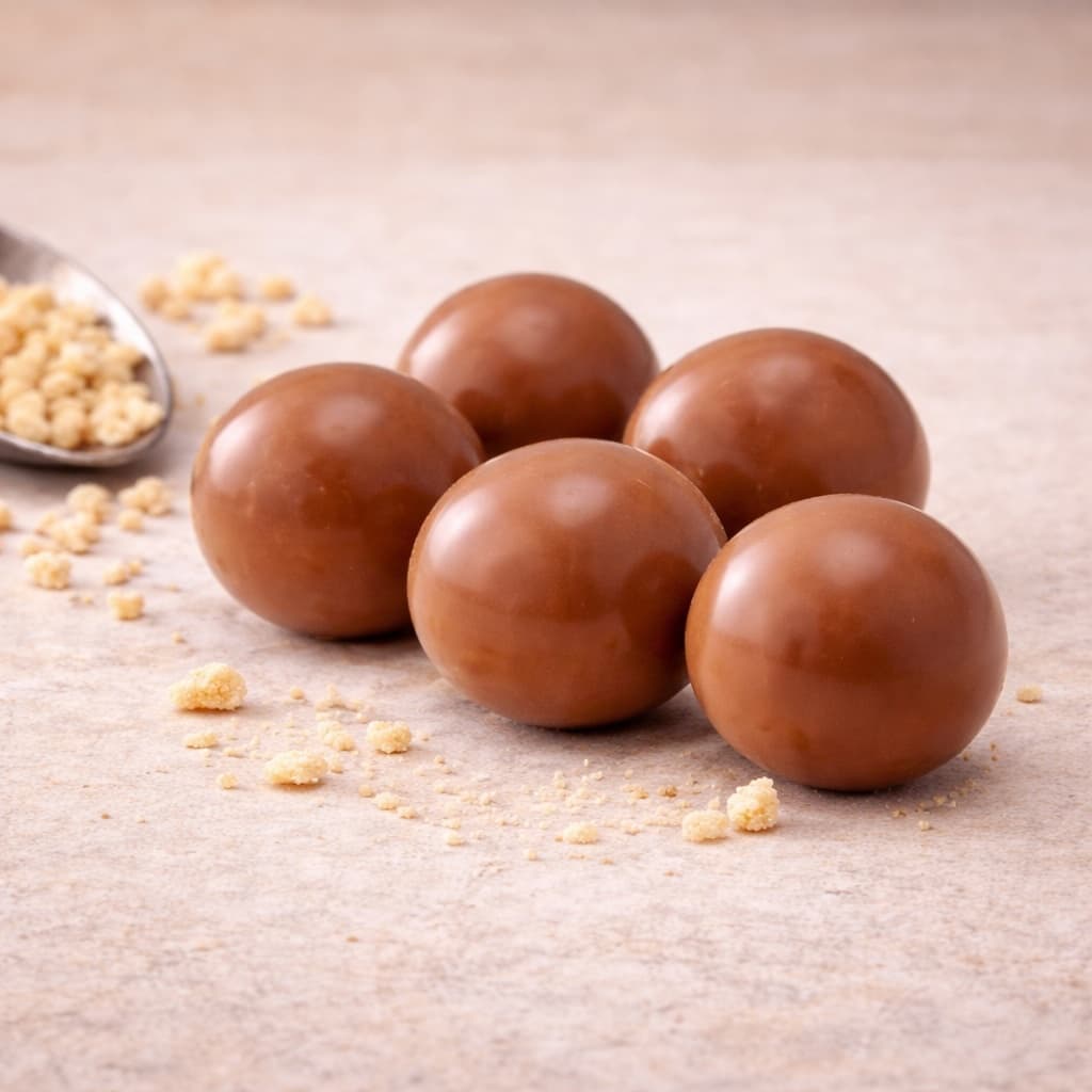 Boules de soja protéinées enrobées de Chocolat Lait