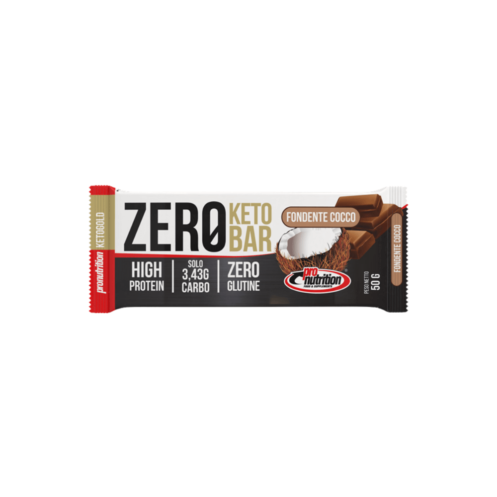 Barre Zero Keto Chocolat noir coco 50g Pronutrition
