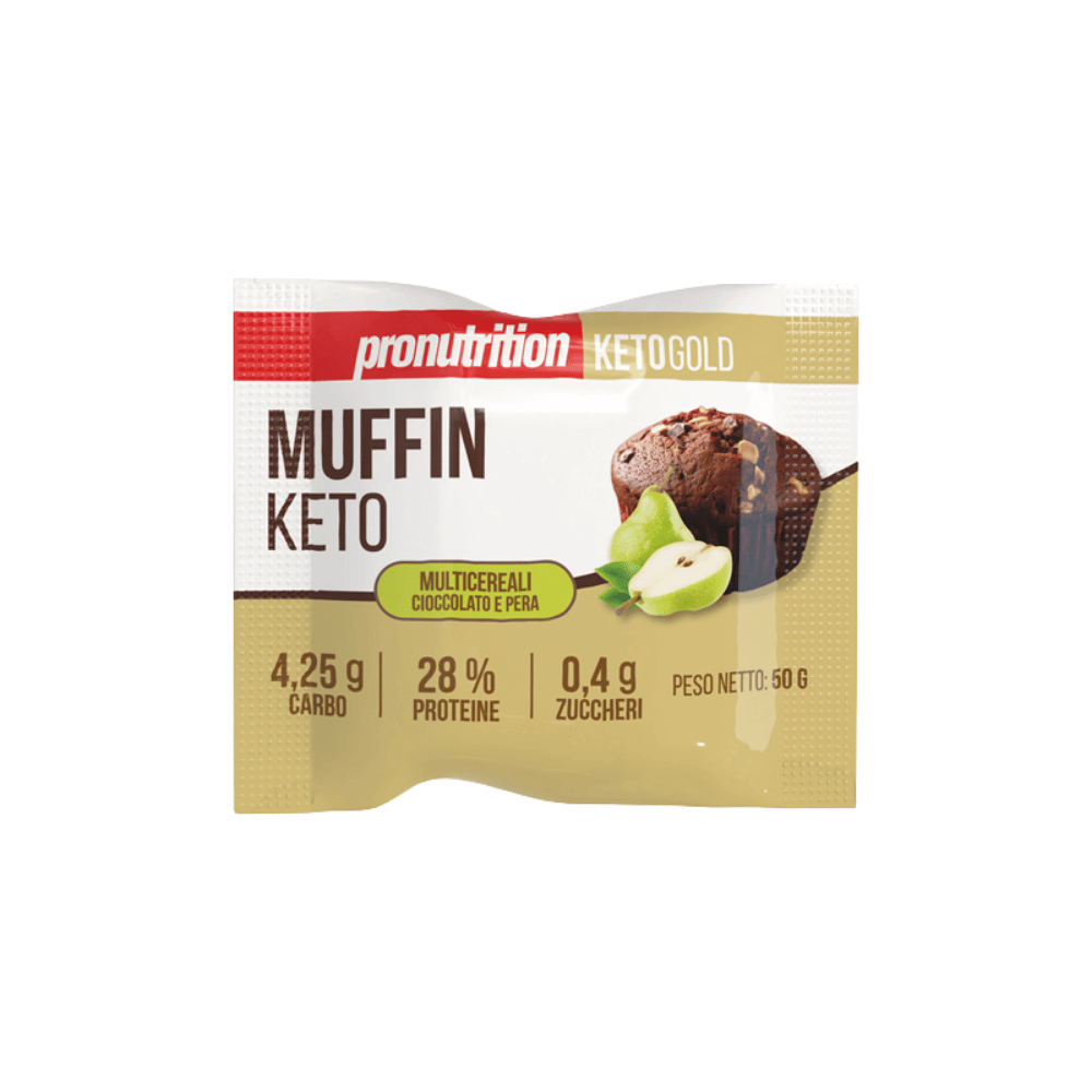 Muffins multicéréales Keto Poire et Chocolat 50g Pronutrition