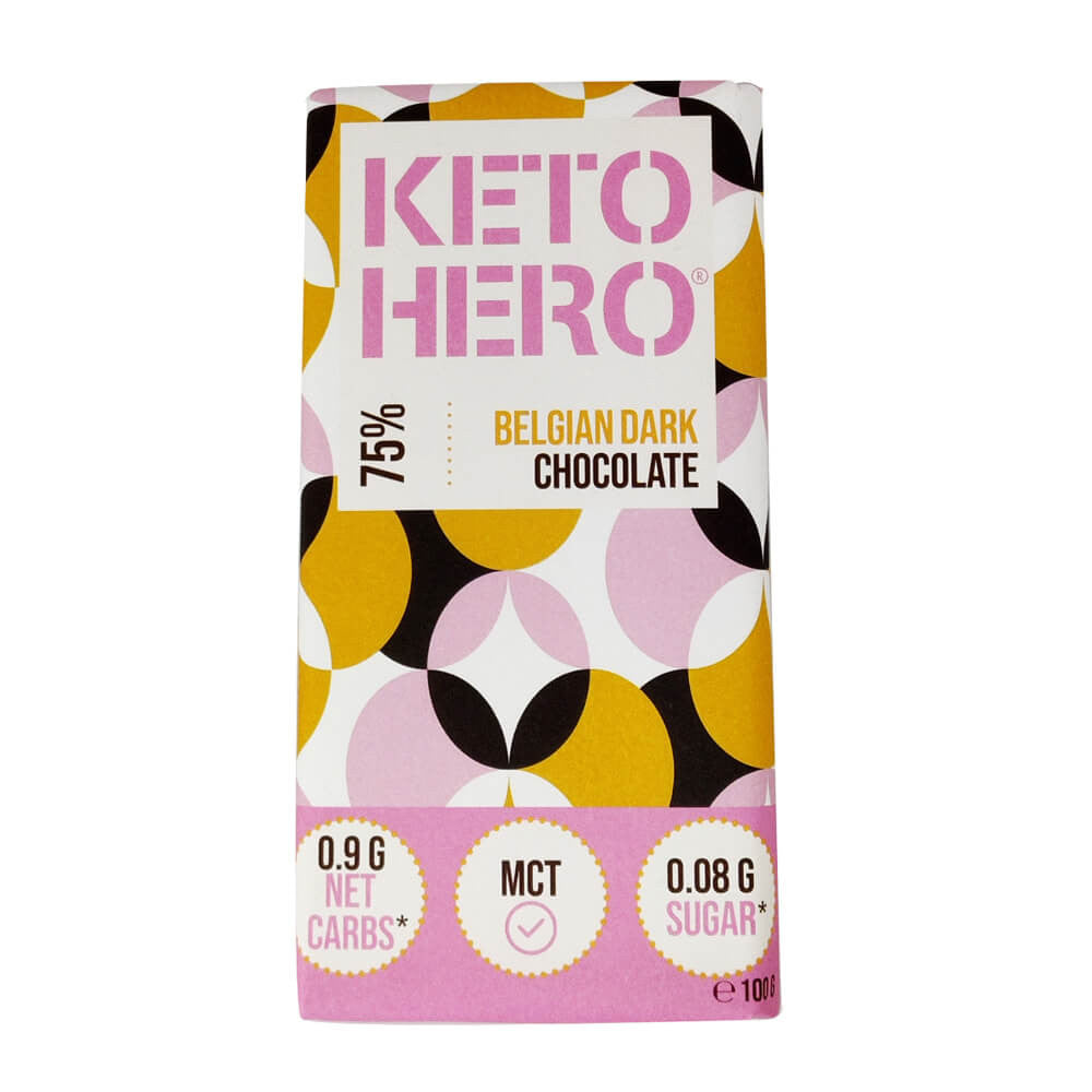Tablette de chocolat Noir 75% KETO-HERO 100g