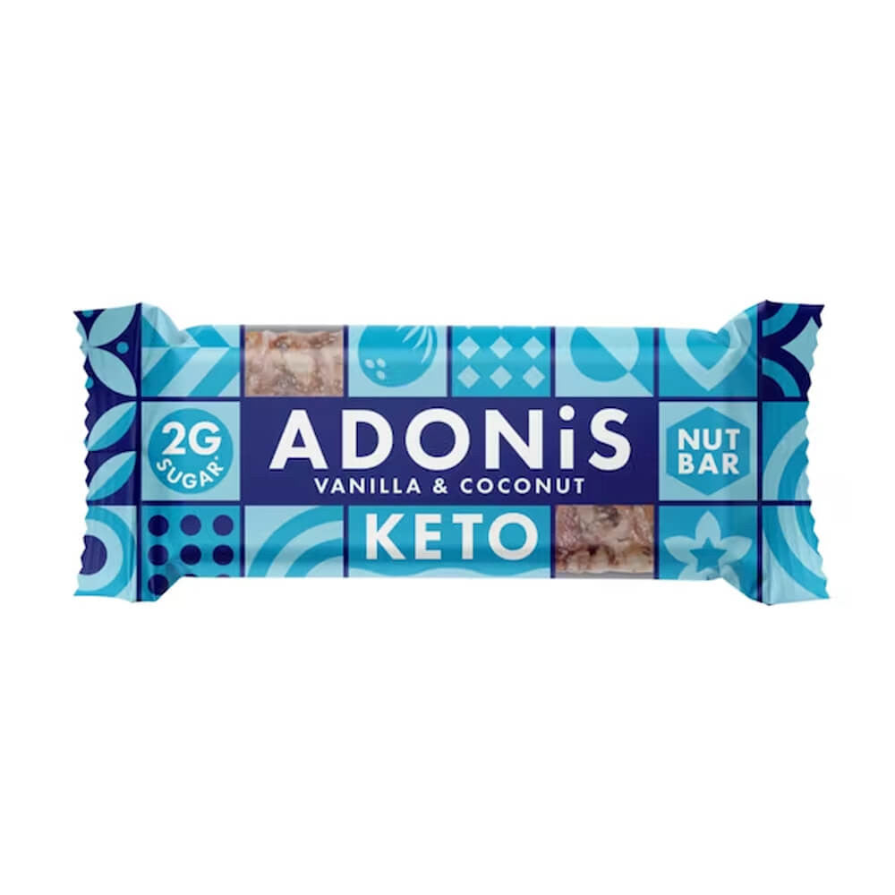 Barre keto Vanille et noix de coco 35g Adonis