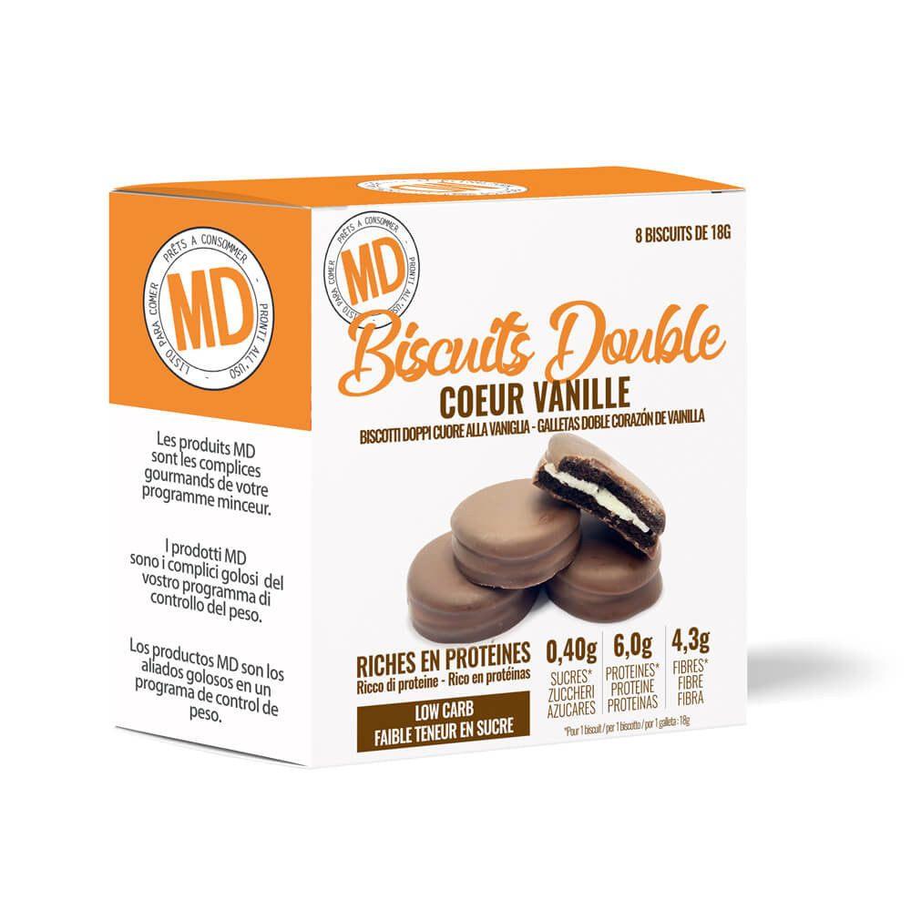 Biscuits double coeur saveur Vanille Boîte de 8 MD