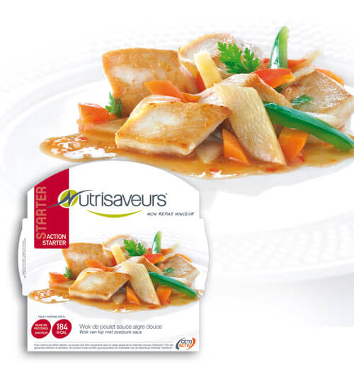 Plat cuisiné Wok de poulet sauce aigre-douce Nutrisaveurs