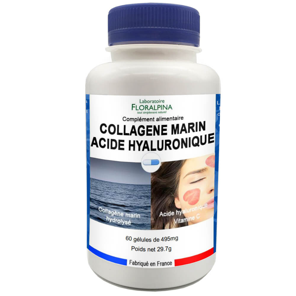 Collagène Marin Acide Hyaluronique - 60 gélules - Floralpina