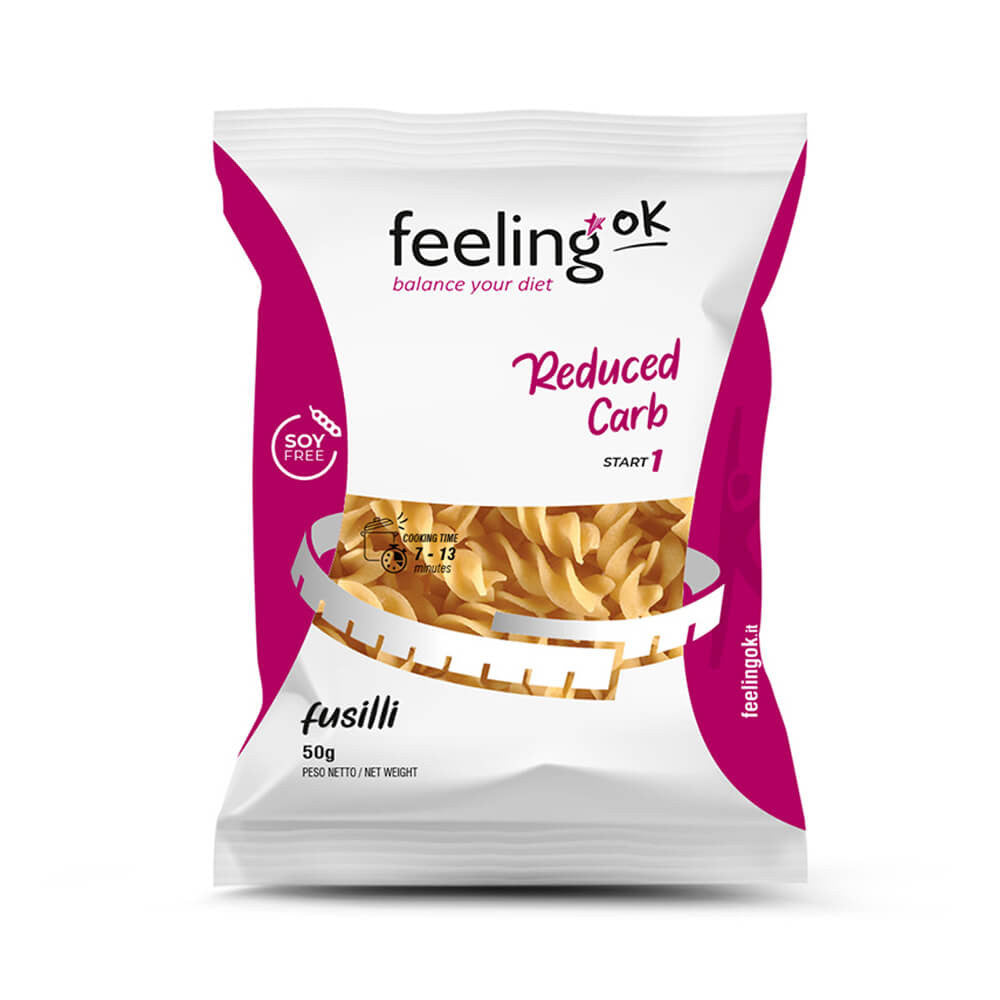 Pasta proteica tipo Fusilli confezione da 50g FeelingOk