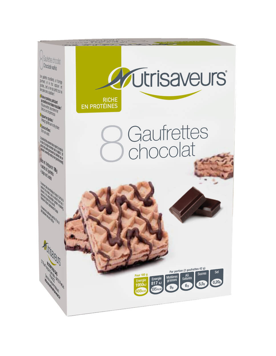 Nutrisaveurs Wafer proteici al CIOCCOLATO