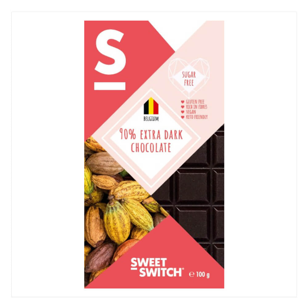 Tableta de chocolate negro 90% KETO SWEET-SWITCH 100g