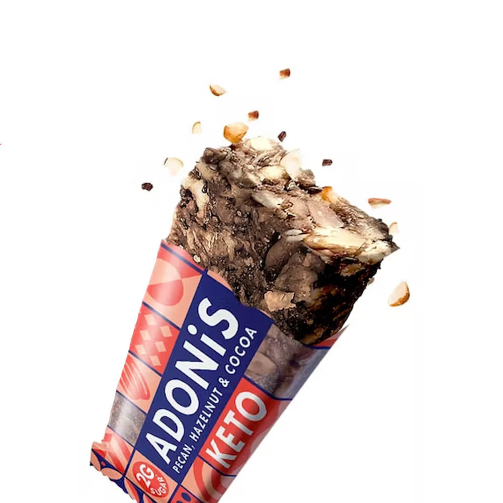 Barre keto Noix de pécan et noisettes 35g Adonis