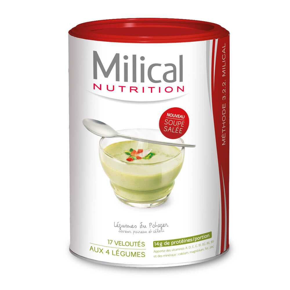 MILICAL Velouté 4 légumes hyperprotéinée Pot ECO 17 portions
