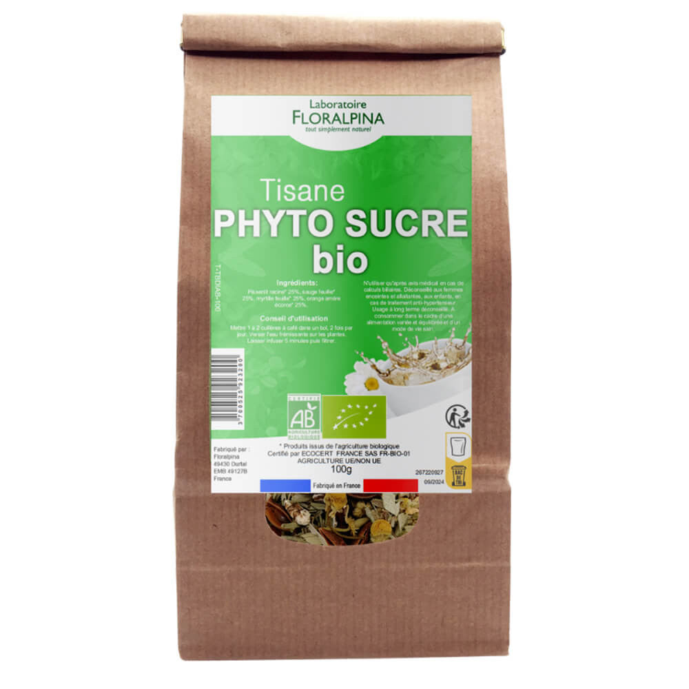 Tisane Phyto Sucre Bio - 100g - Floralpina