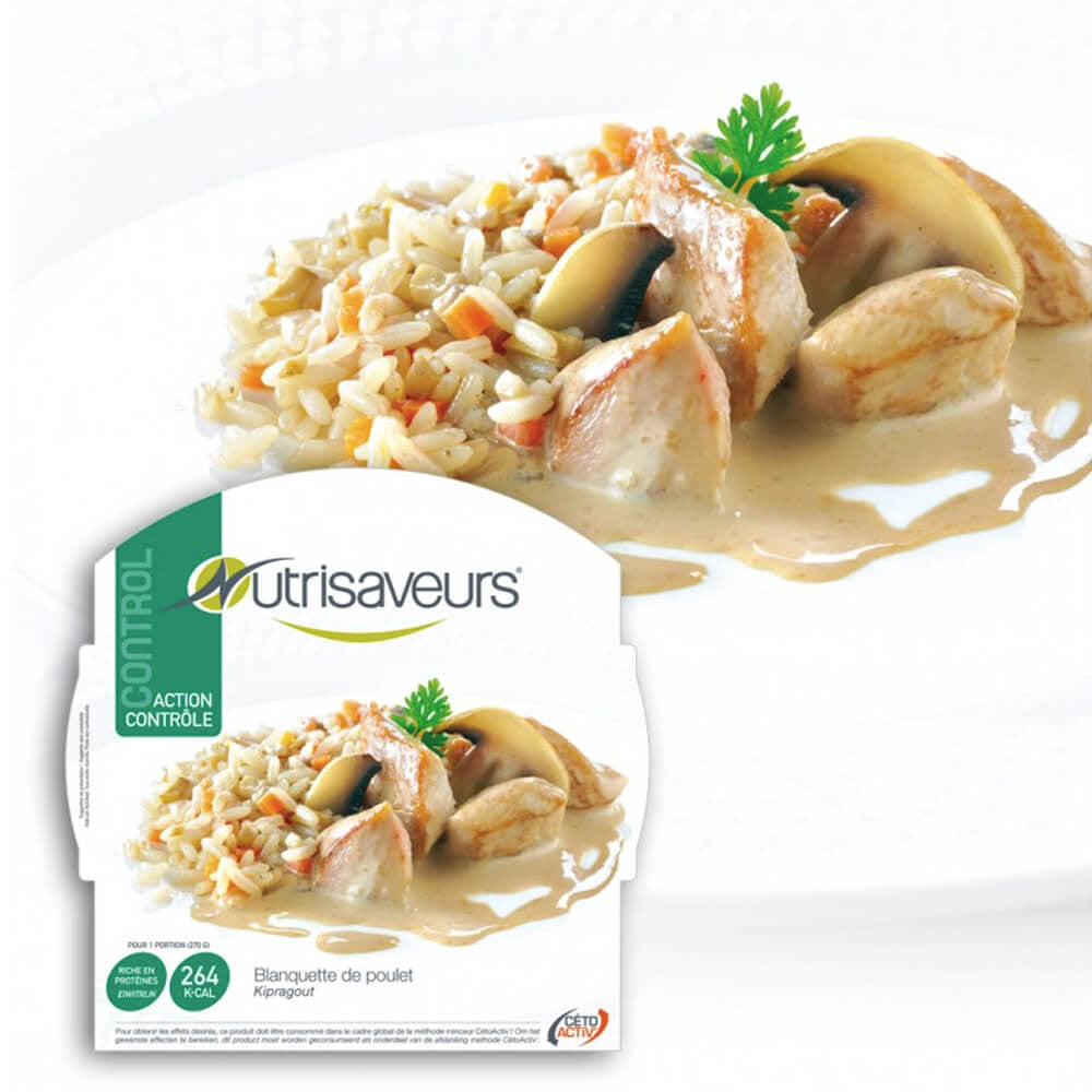 Plat cuisiné Blanquette de poulet, Riz et champignon Nutrisaveurs