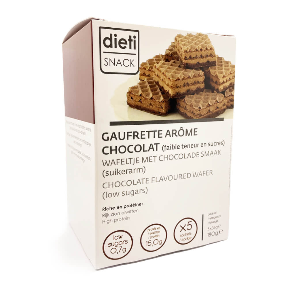 Gaufrettes Protéinées Chocolat PHASE 1 Dietisnack