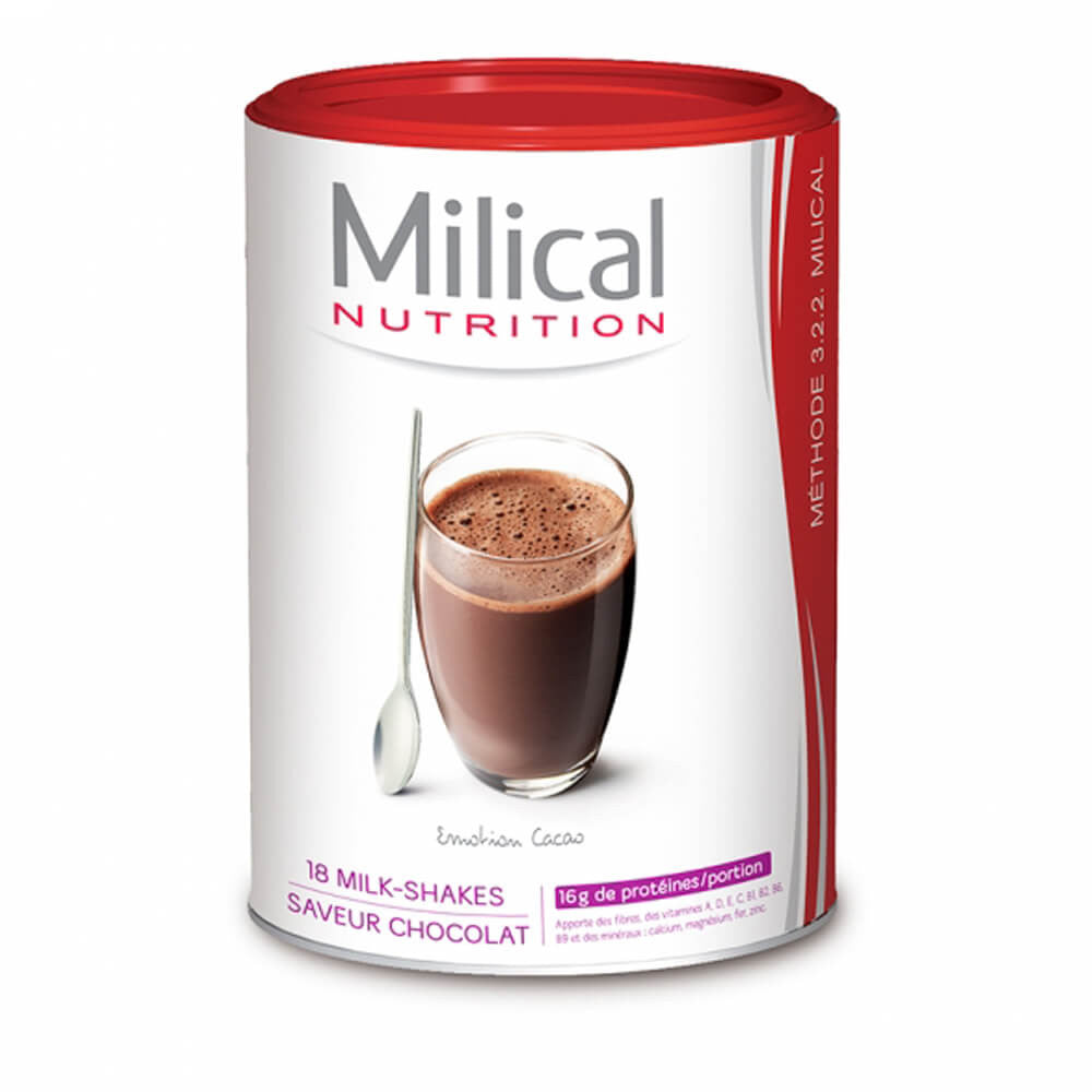 MILICAL Milk-shake hyperprotéinée CHOCOLAT Pot ECO 18 portions