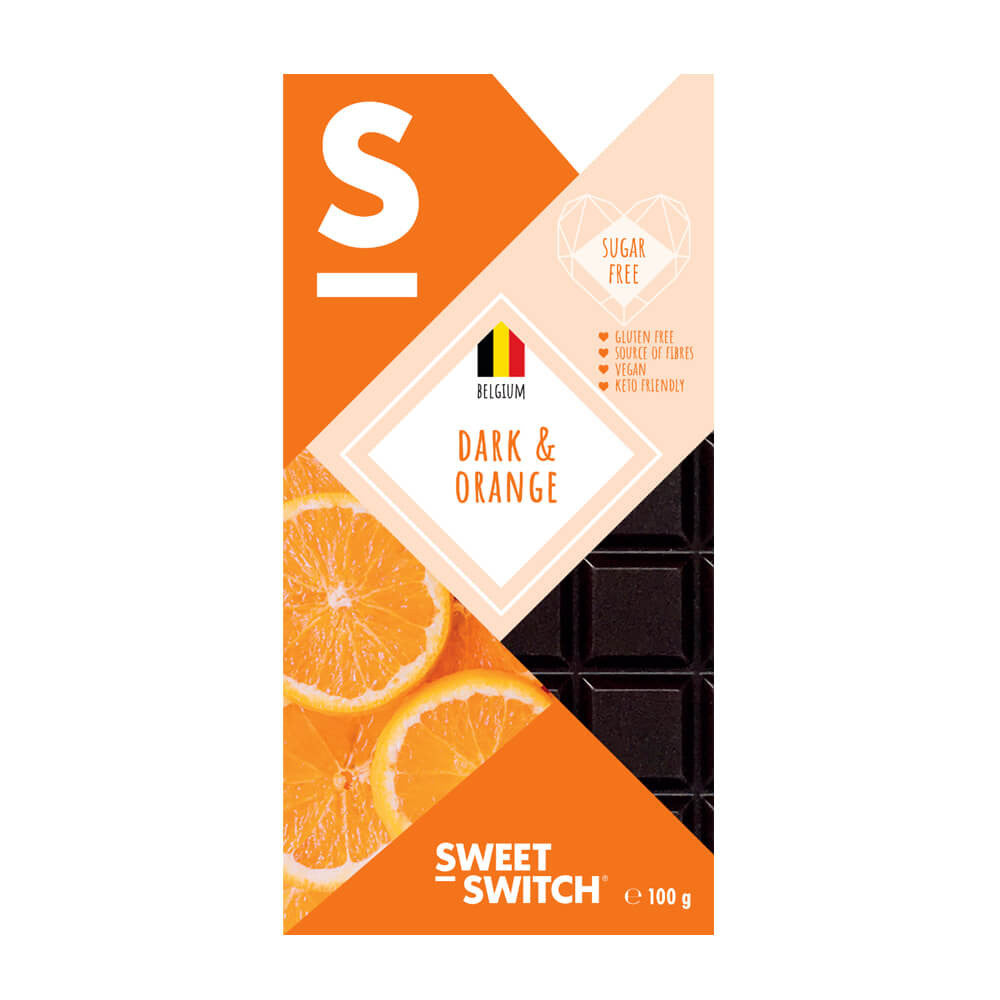 Tablette de chocolat noir et orange Keto Sweet-Switch 100g