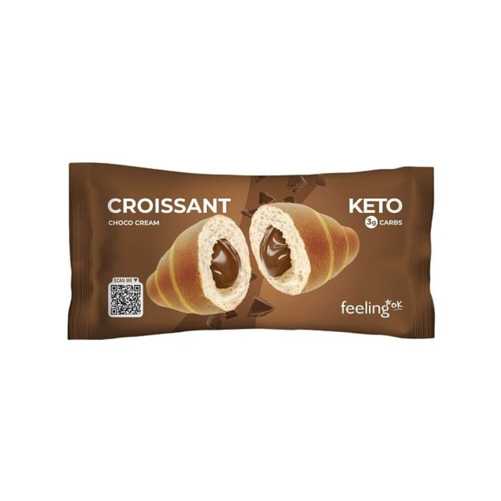 Croissant Keto fourré au chocolat à l'unité 50g FeelingOK