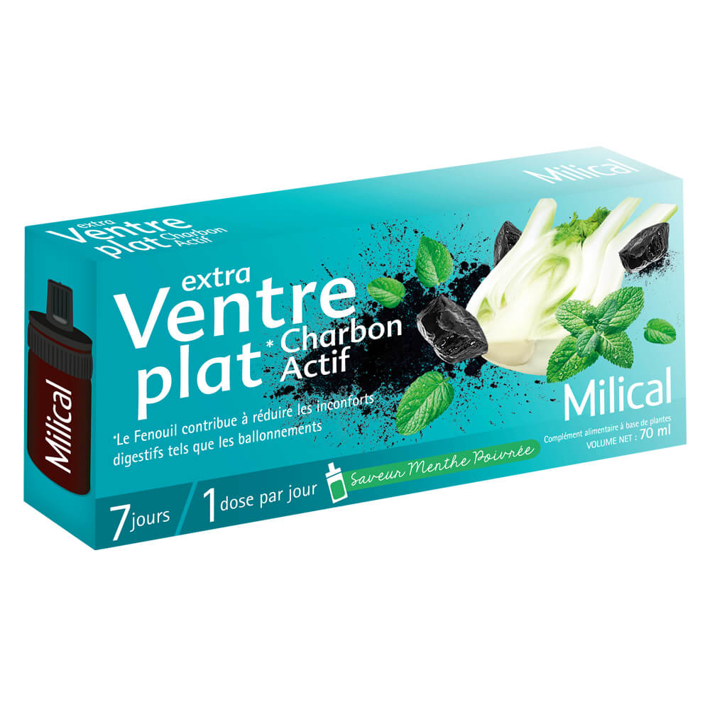 Milical Extra ventre plat Charbon