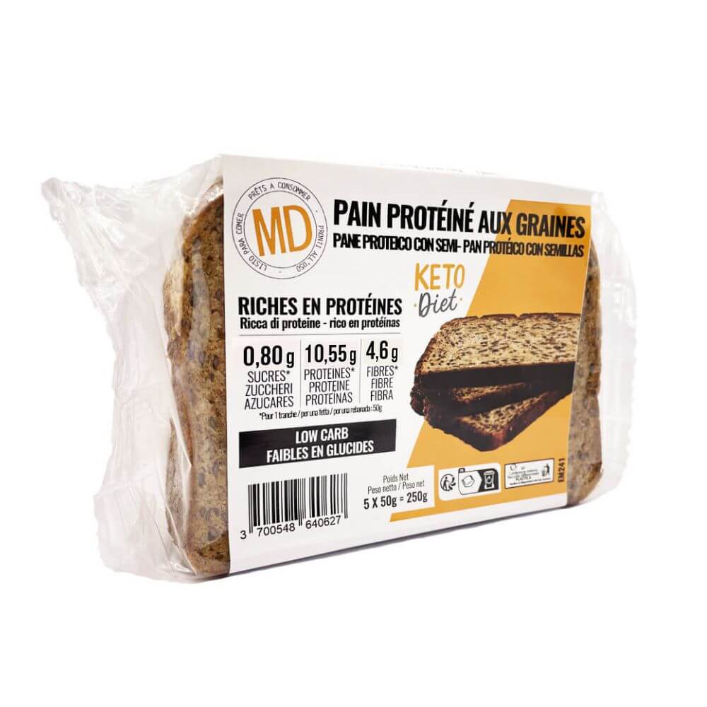 Pain protéiné aux graines 5 tranches paquet de 250g MD