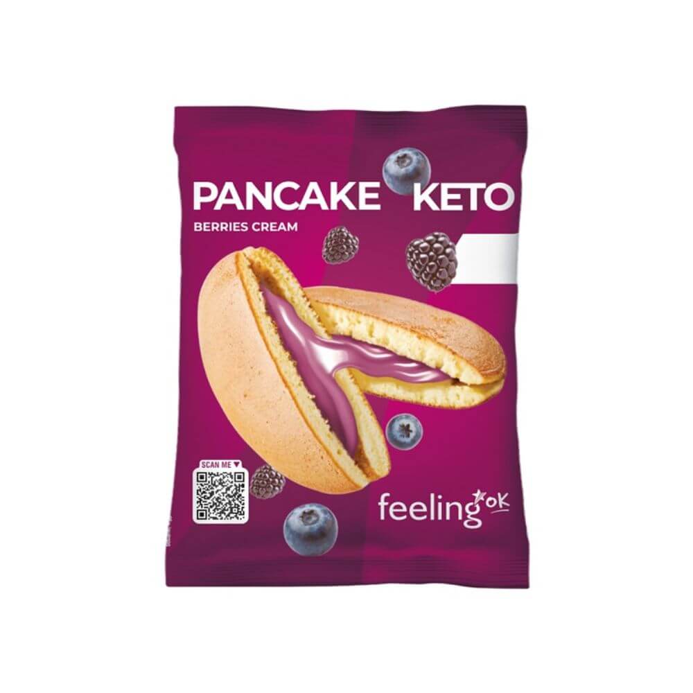 Pancake Protéiné KETO Crème Fruits rouges FeelingOk – Low Carb 50g