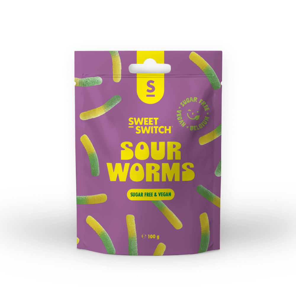 Bonbons sans sucre Keto Sour Worms Sweet-Switch 100g